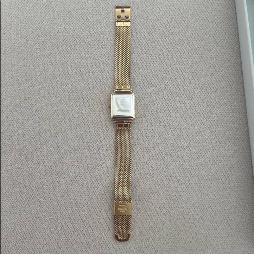 Rosefield Gold Mesh Boxy Watch - Picture 5 of 12